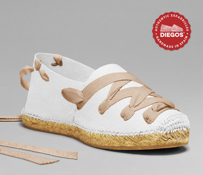 white pamplona espadrilles