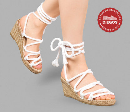 White Roman espadrilles