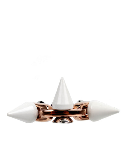 White Spike Ring, Rose