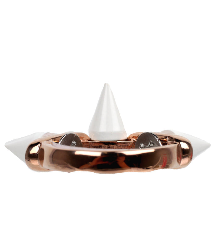 White Spike Ring, Rose