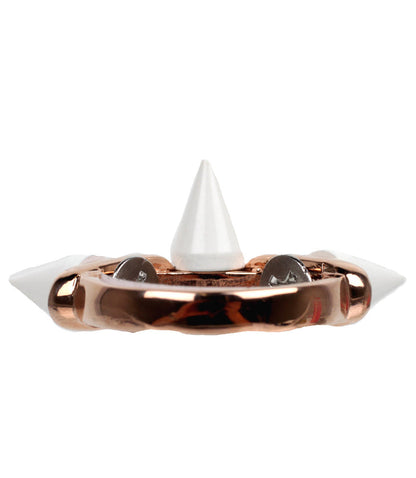 White Spike Ring, Rose