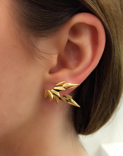 Wing Reverse Earring, Gold