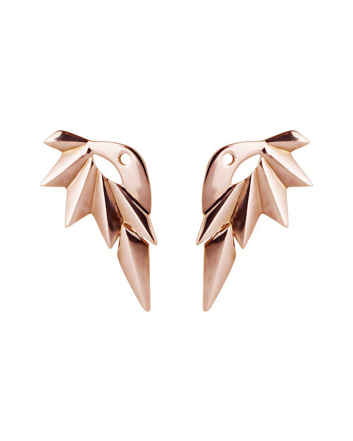 Wing Reverse Earring, Rose Gold