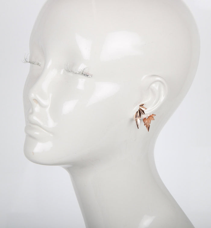 Wing Reverse Earring, Rose Gold