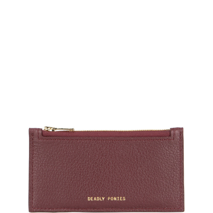 Zip Card Holder, Bordeaux