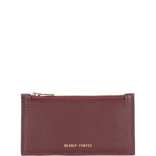 Zip Card Holder, Bordeaux